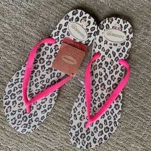 Flip flops never worn. NWT